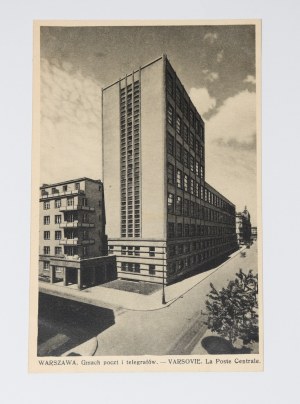 WARSAW. Post and telegraph building. - VARSOVIE. La Poste Centrale. 1937.