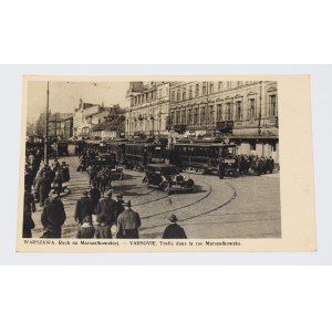 WARSZAWA. Ruch na Marszałkowskiej. - VARSOVIE. Trafic dans la rue Marszałkowska. 1936.