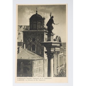VARSOVIE. La colonne de Sigismond sur la place du château. - VARSOVIE. La Colonne du Roi Sigismond. 1937.