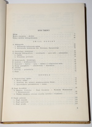 KOZŁOWSKI Eligiusz - Bibliografia Powstania Styczniowego. Warsaw 1964. circulation 1500 copies.