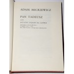 MICKIEWICZ Adam - Pan Tadeusz, czyli ostatni zajazd na Litwie. Illustr. von J. M. Szancer. Einband in Leder STARODRUK.