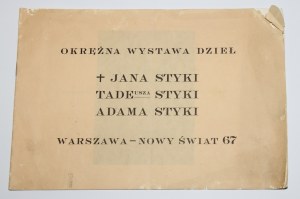 [exhibition catalog] Circular exhibition of works by Jan Styka, Tadeusz Styka, Adam Styka, Nowy Świat 67, Warsaw 1930