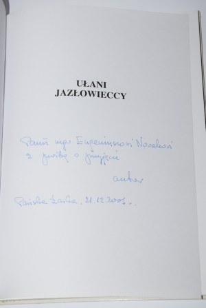 [dedication] KUKAWSKI Leslaw - Ułani Jazłowieccy. Color and arms 1918-1998.