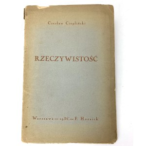 Ciepliński Czesław - Rzeczywistość. THE ONLY EDITION!