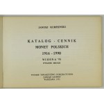 KURPIEWSKI Janusz - Katalog - cennik monet polskich 1916-1990. Wiosna '91. 2. vydání. Warszawa 1991. pol....