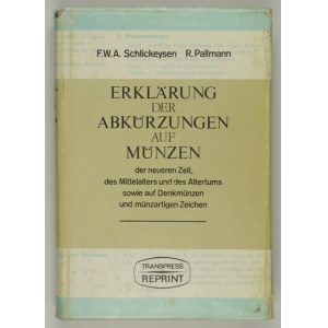 Přetisk knihy Erklärung der Abkürzungen auf Münzen der neueren Zeit ....