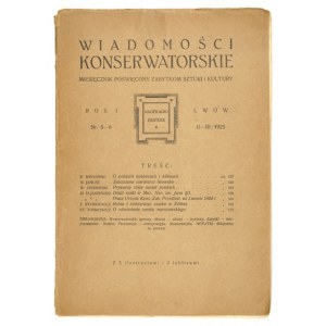 WIADOMOŚCI konserwatorskie. 1925: W. Chomiński - Soukromá sbírka polských mincí