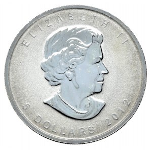 Kanada, 5 Dolarów, Liść, 2012r. F15