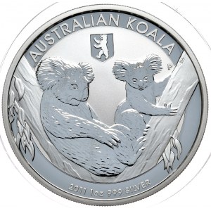 Australia, koala 2011, 1 oz, 1 uncja Ag 999, Privy Mark - Berliner Baer, rzadki