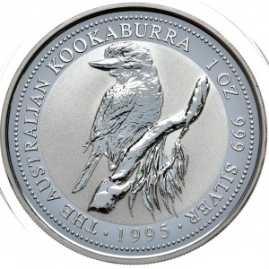 Australia, Kookaburra, 1995, 1 oz, uncja Ag 999