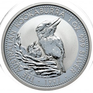 Australia, Kookaburra, 1997, 1 oz, uncja Ag 999