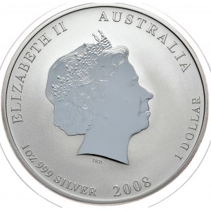Australia, Rok myszy 2008, 1 oz, 1 uncja Ag 999