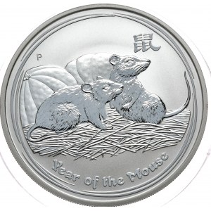 Australia, Rok myszy 2008, 1 oz, 1 uncja Ag 999