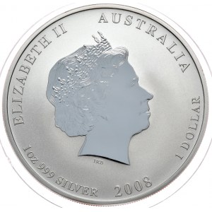 Australia, Rok myszy 2008, 1 oz, 1 uncja Ag 999