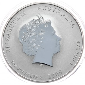 Australia, Rok byka 2009, 1 oz, 1 uncja Ag 999