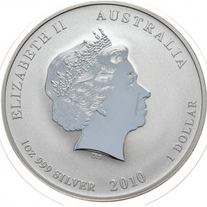 Australia, Rok Tygrysa 2010, 1 oz, 1 uncja Ag 999