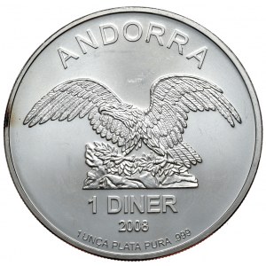 Andora, 2008r., 1 Dinner, 1 oz Ag 999