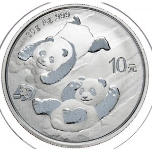 Chiny, panda 2022, 30 g Ag 999