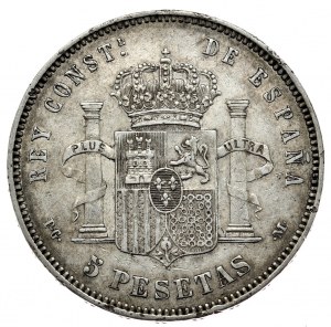 Spain, 5 Pesetas, 1891.