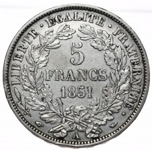France, 5 Francs, 1851. Ceres
