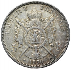 France, 5 francs 1870 A, Paris