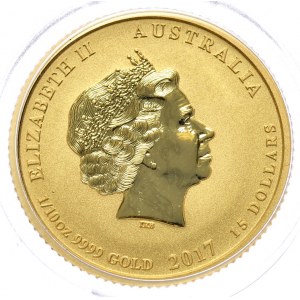 Australia, 2017 r. 1/10 uncji, Rok Koguta