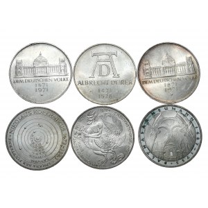 RFN, 5 marek 1971-1978, zestaw 6 sztuk