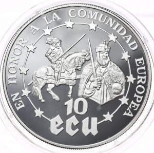 Západní Sahara, 10 Ecu/1000 peset, 1992.