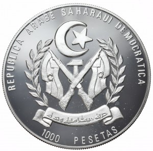 Sahara occidentale, 10 Ecu/ 1000 Peset, 1992.