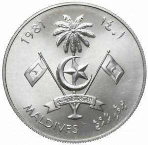 Maldivy, 100 rupií, 1981.