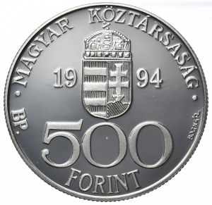 Hongrie, 500 Forints, 1994. ECU