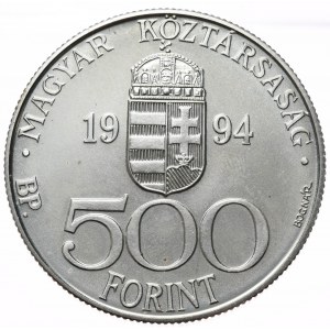 Węgry, 500 Forintów, 1994r. ECU (BU)