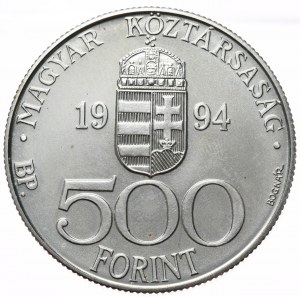 Maďarsko, 500 forintů, 1994. ECU (BU)