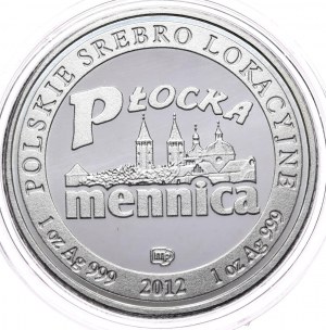 1 Srebrny Żubr, 2012r., 1oz., Ag 999, Mennica Płocka