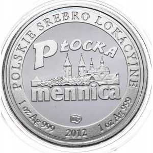 1 Srebrny Żubr, 2012r., 1oz., Ag 999, Mennica Płocka