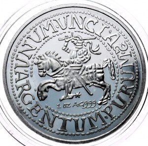 Mezzo penny lituano di Sigismondo Augusto, 1 oz, Ag 999, 10 pezzi.