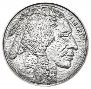 USA, buffle, 1 oz, argent fin (Dead Indian)
