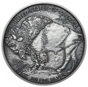 USA, buffalo, 1 oz, Ag 999, Antic