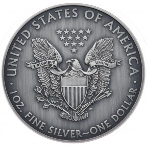 USA, 2011 Liberty Silver Eagle dollar, 1 oz, gold plated