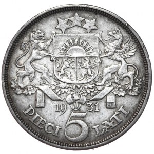 Lotyšsko, 5 Lati, 1931.