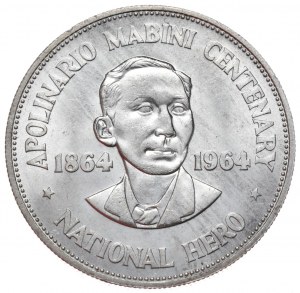 Filipíny, 1 peso, 1964.