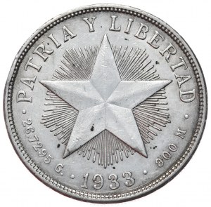 Kuba, 1 peso, 1933.