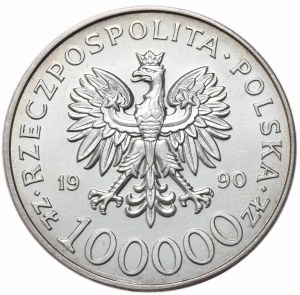 Solidarietà, 100.000 PLN, 1990.