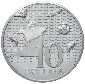 Trinidad a Tobago, 10 dolarů, 1978.