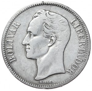 Venezuela, 5 Bolivars, 1935.