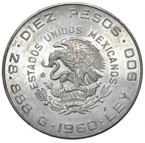 Messico, 10 Pesos, 1960.
