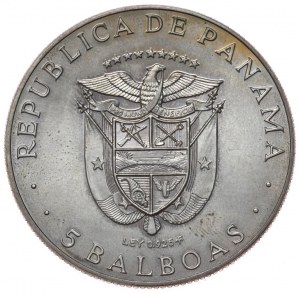 Panama, 5 Balboas, 1970.