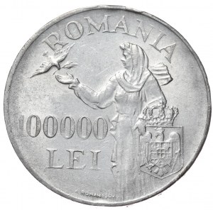 Rumunsko, 100 000 lei, 1946.