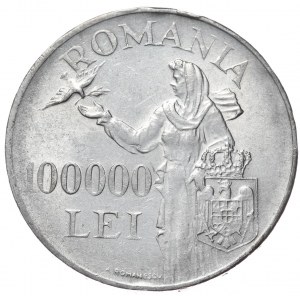 Romania, 100.000 Lei, 1946.
