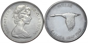 Canada, 1 dollaro, 1967. 2 pezzi.